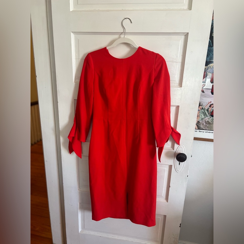 Harper rose red tie sleeve midi dress size 6